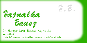 hajnalka bausz business card